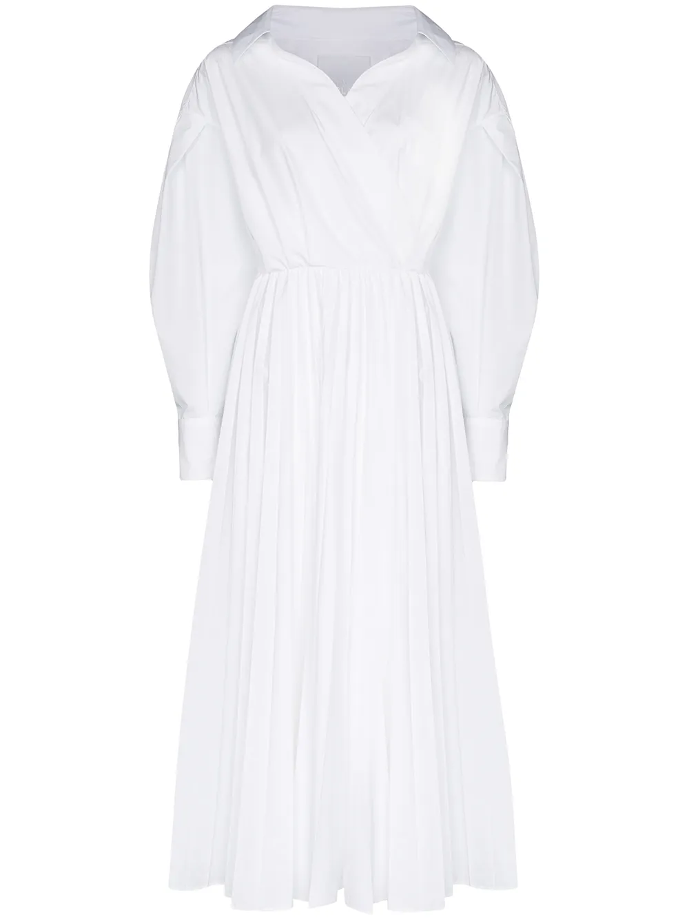 Valentino Garavani Wrap Pleated Shirt Dress | 36