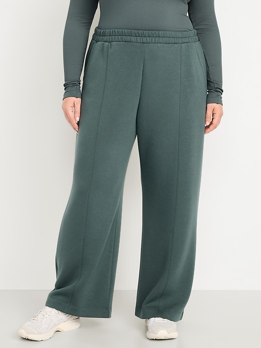 High-Waisted Bounce Fleece Wide-Leg Sweatpants