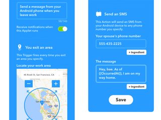 Send a text message to your partner when you leave work