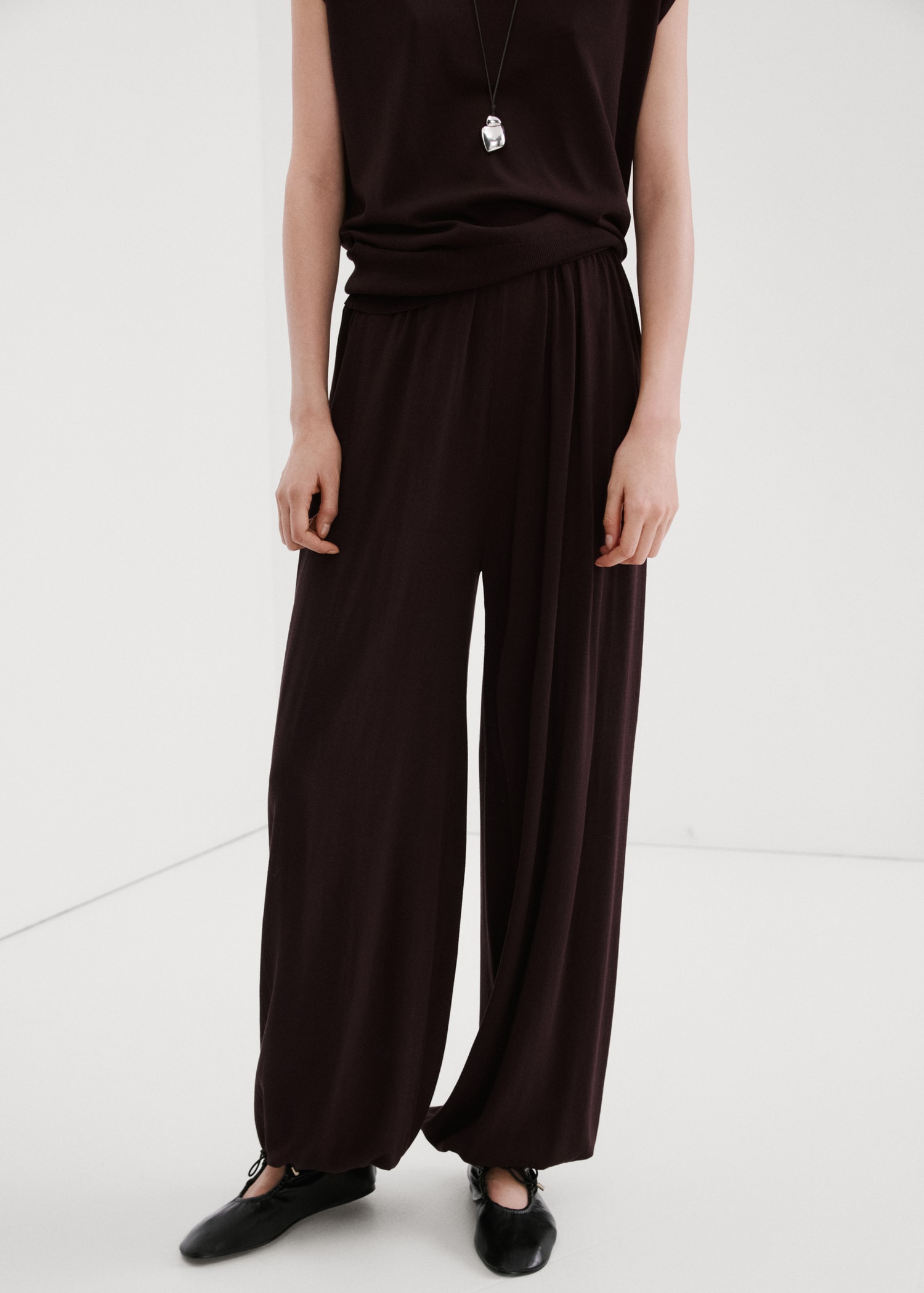 Balloon Knit Trousers - Women | Mango United Kingdom