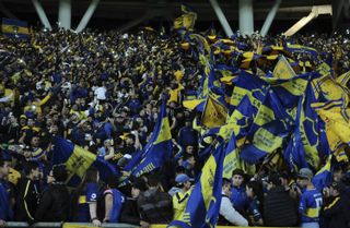 Boca Juniors fans during a game against San Lorenzo in 2016.