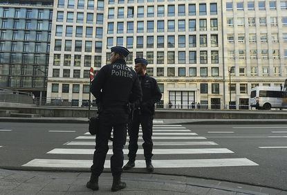 Belgian police in Brussels