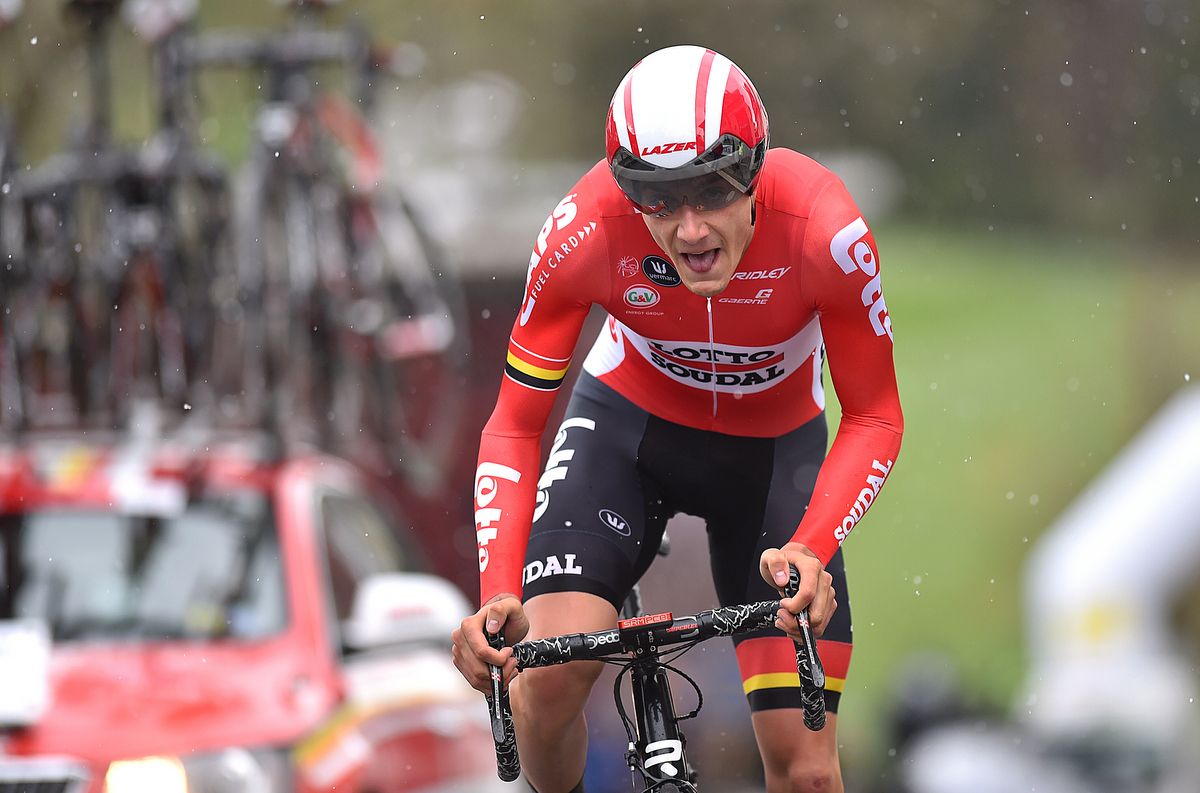 Louis Vervaeke (Lotto Soudal) riding to 8th