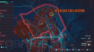 Cyberpunk 2077 Ken Block car location on map
