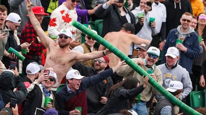 Fans at the 2024 WM Phoenix Open put together a beer snake