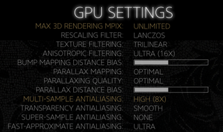 A nice selection of anti-aliasing options from The Talos Principle.