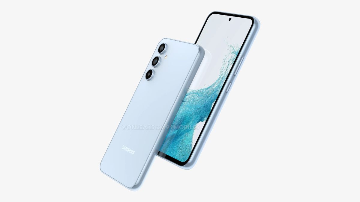Galaxy A54 renders in white