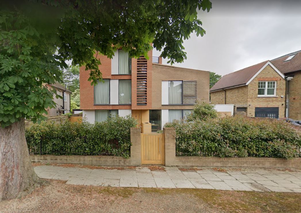 The exterior street view of the self build couple&#039;s eco home on Strawberry Hill