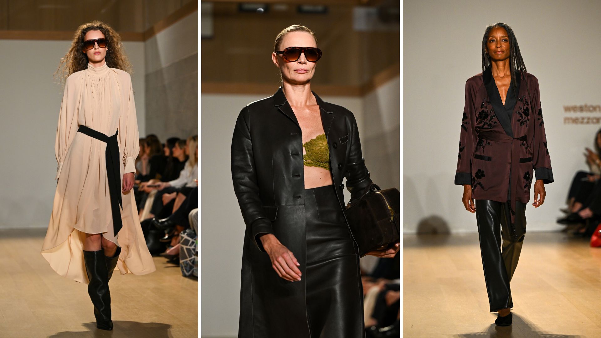 Three models walk in the M&amp;S show 