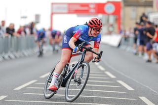 Katie Archibald in action at the 2023 National Circuit Championship in Redcar