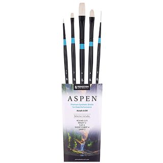 Product shot of some of the best acrylic paintbrushes, Princeton Aspen
