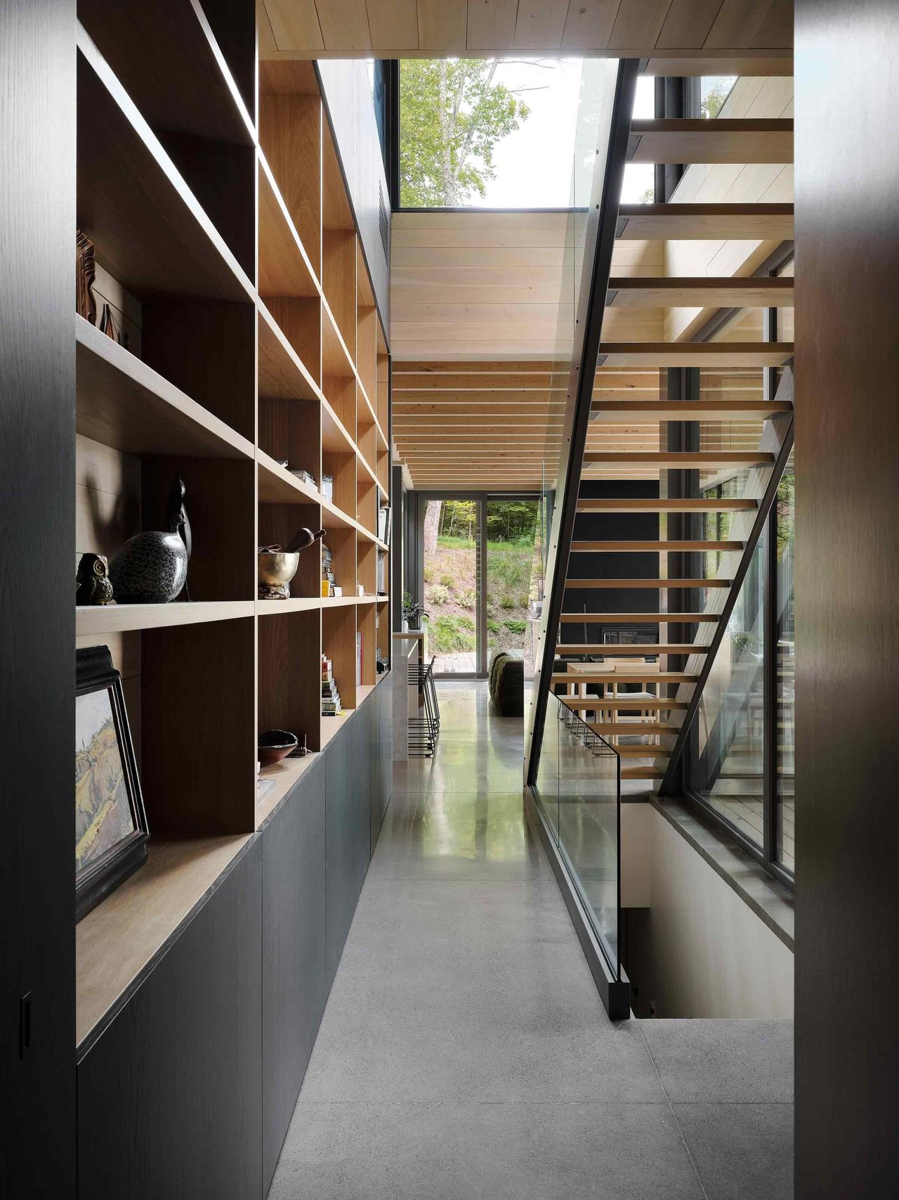 Interior views of the Counter-Slope House
