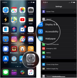 Turn off Reachability showing how to tap Settings, then Accessibility