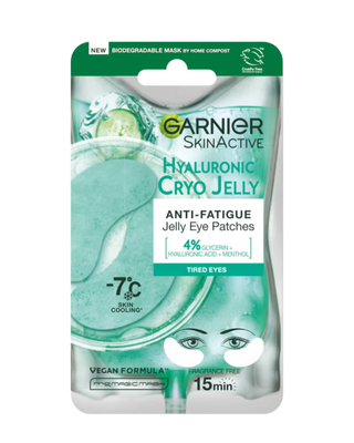 An image of under-eye patches from Garnier, one of the best under-eye patches on the market, as reviewed by Who What Wear UK. 