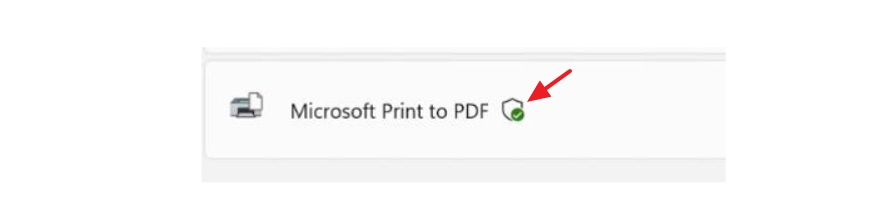Windows Protected Print mode new icon