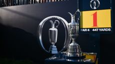 The Claret Jug sat by the first tee at Royal Birkdale ahead of the 154th Open Championship