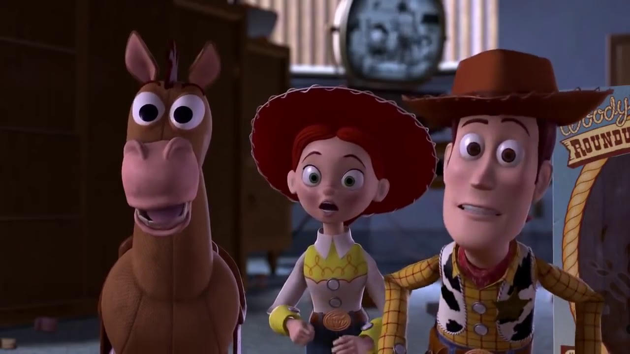 Bullseye, Jessie, and Woody in Toy Story 2