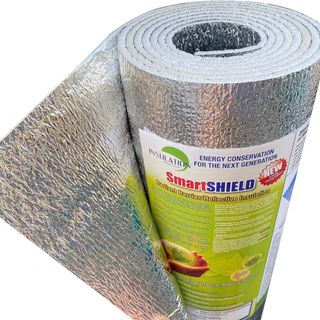 Insulation Marketplace Smartshield -3mm 48inx10ft Reflectiveinsulation Roll, Foam Core Radiant Barrier, Thermalinsulation Shield - Engineered Foil