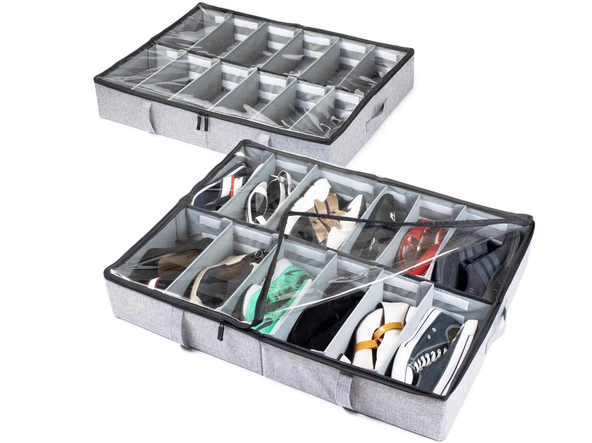underbed storage container with lid and handles
