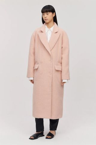 Yakke pale pink duster coat