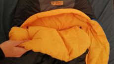 Close up of Nemo Disco sleeping bag