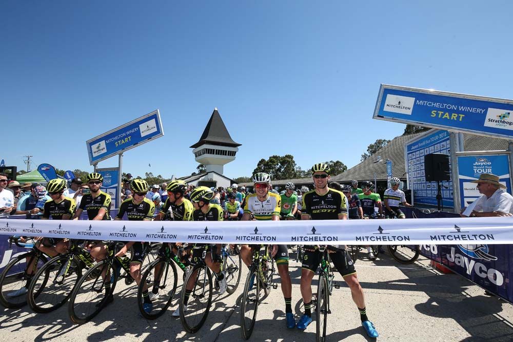 On the start line of stage 3 at the Herald Sun Tour