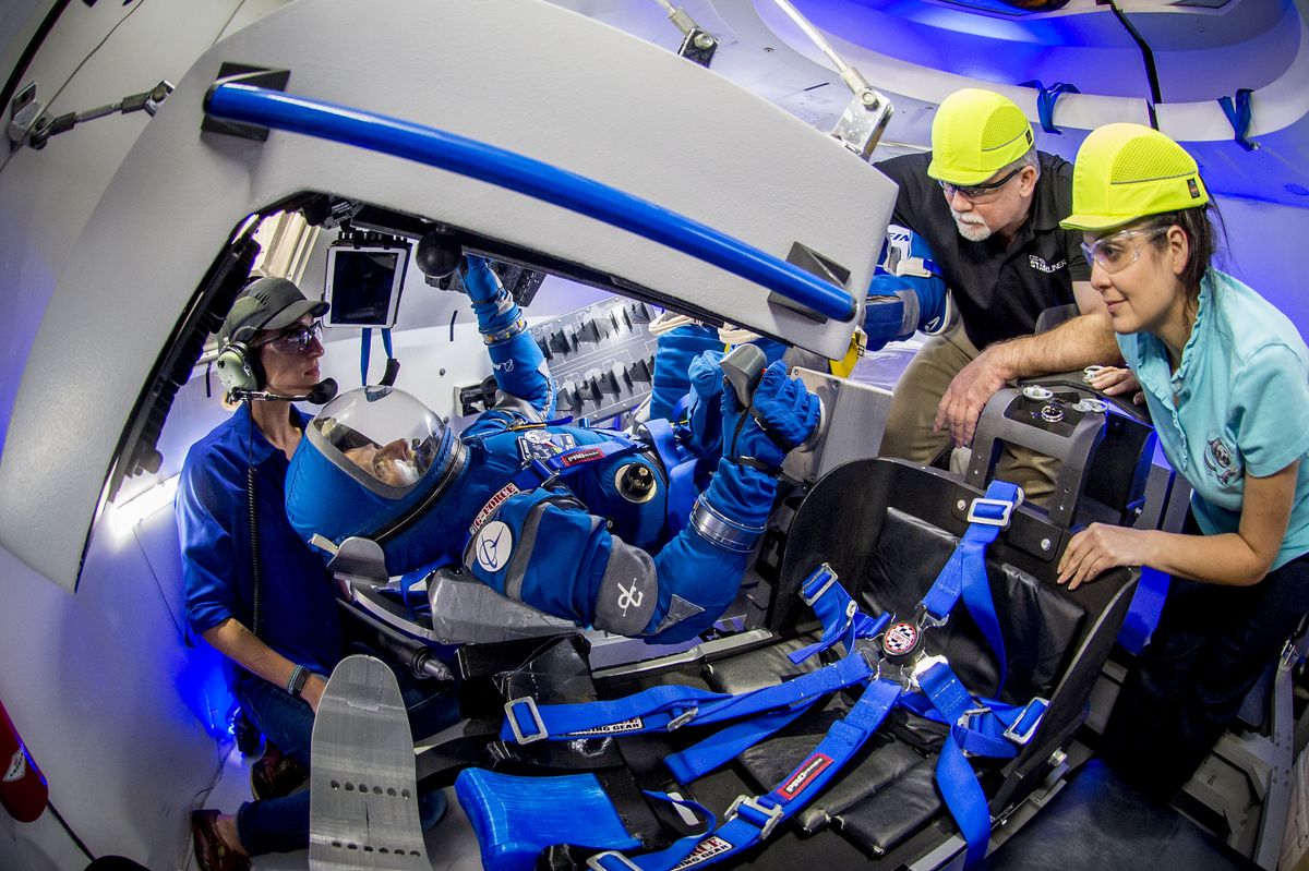 Photos: New 'Boeing Blue' Spacesuit For Starliner Capsule | Space