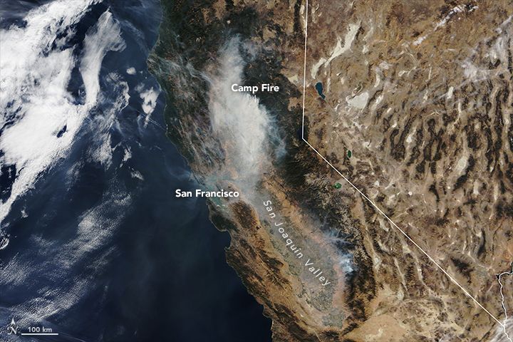 How Satellites Are Tracking Devastation of California Wildfires from
