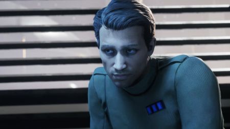 Star Wars Zero Company character looks sullen