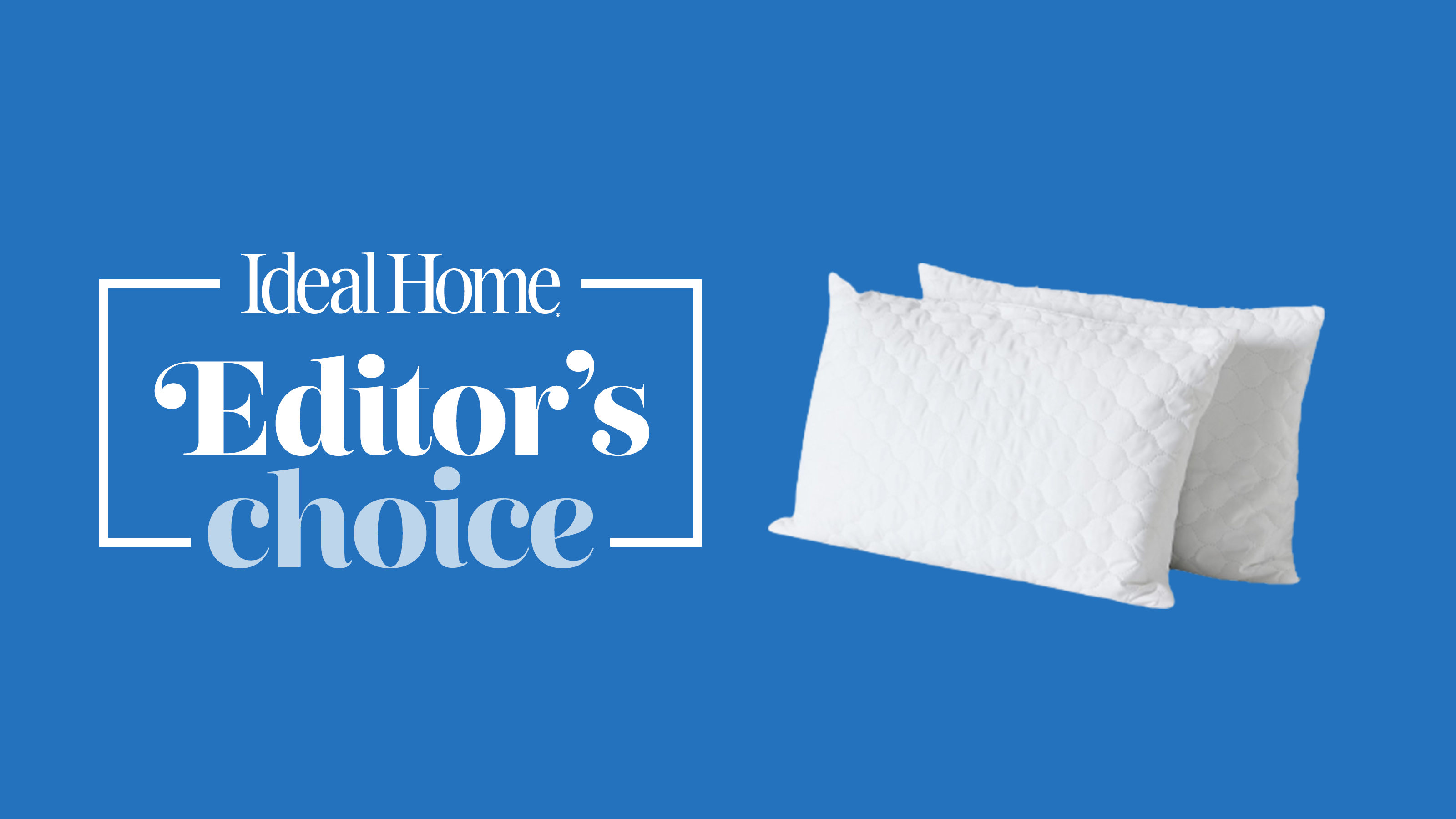 M&S pillows on blue background