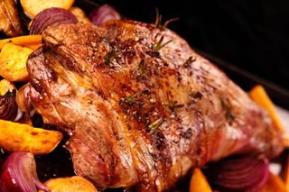 Roast leg of lamb