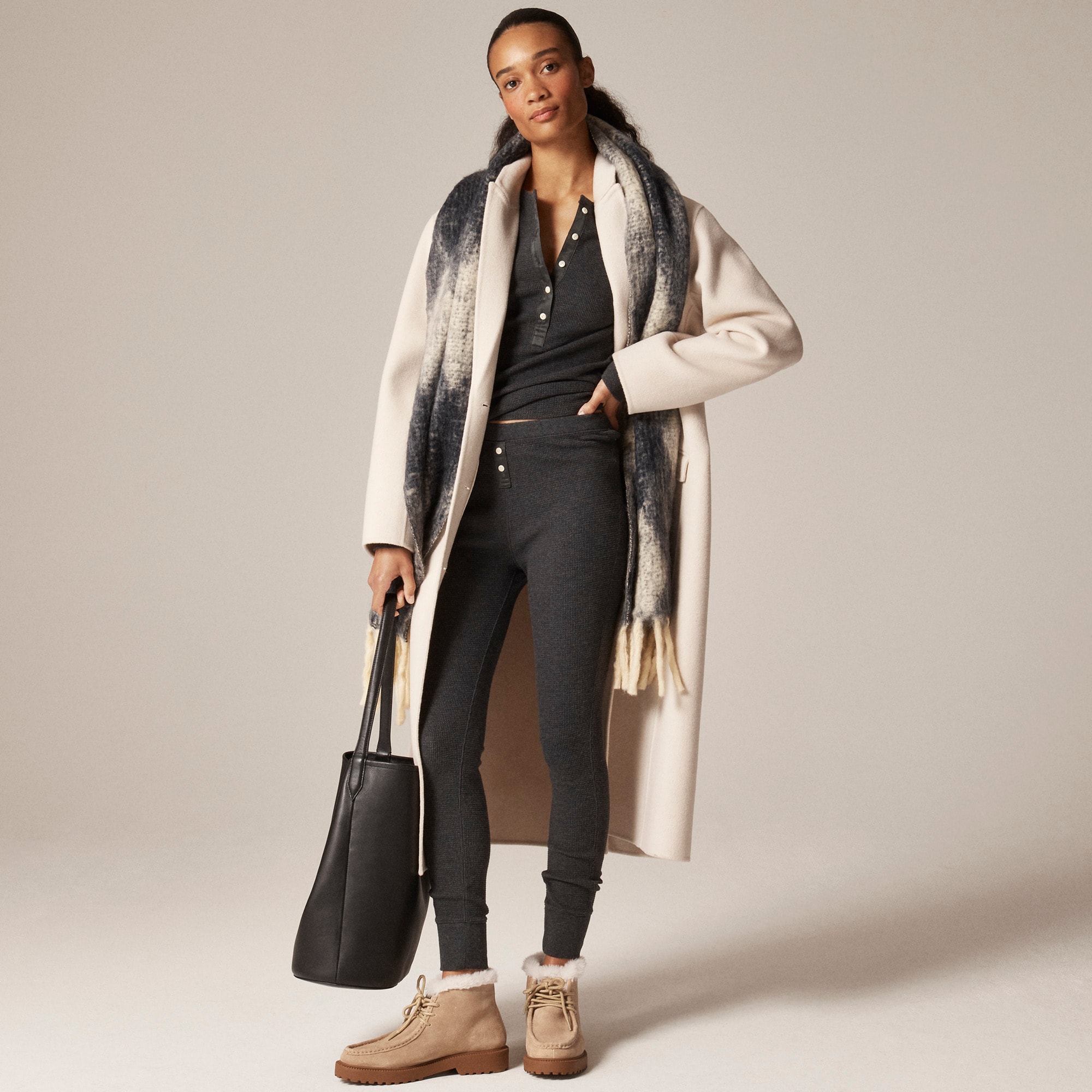 Waffle-Knit Pajama Set