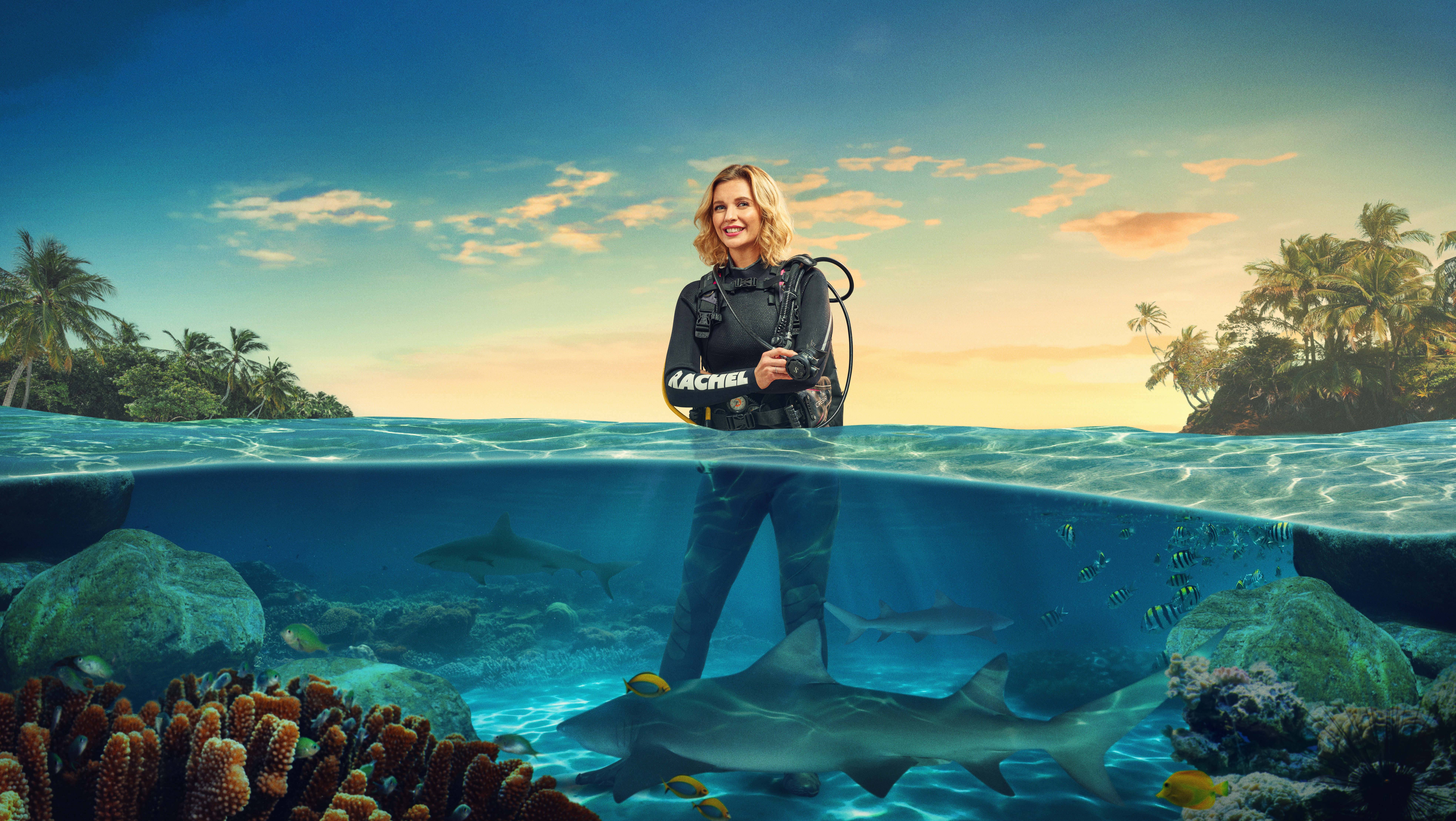 Rachel Riley on SHARK! Celebrity Infested Waters