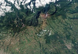 satellite image of the Turrialba Volcano in costa rica