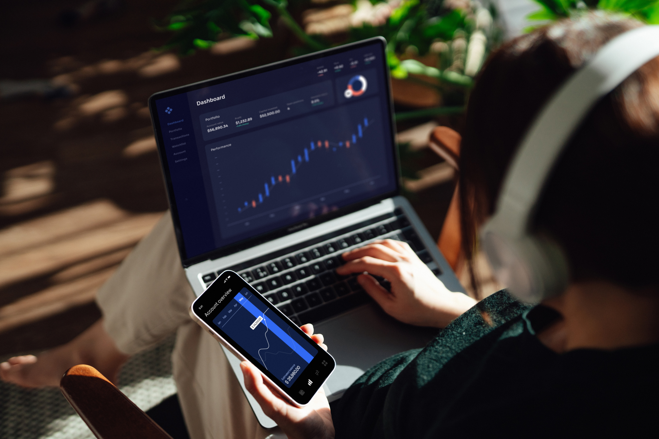 person investing