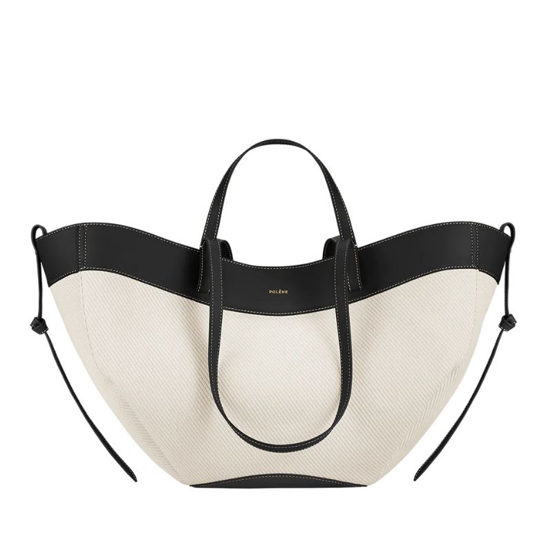 Polene , Cyme Black Canvas Tote 