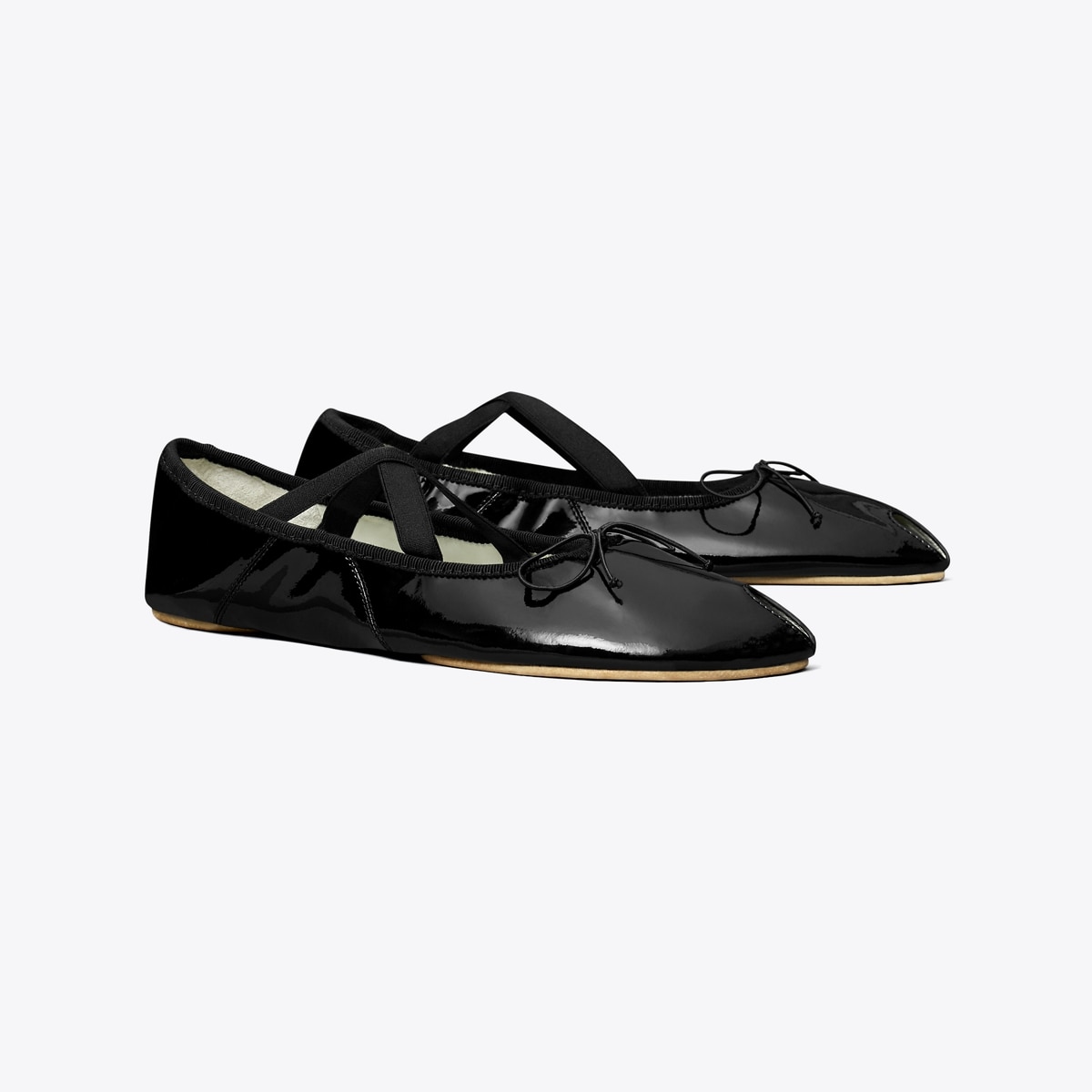Peep-Toe Mary Jane Ballet in Black, Size 5