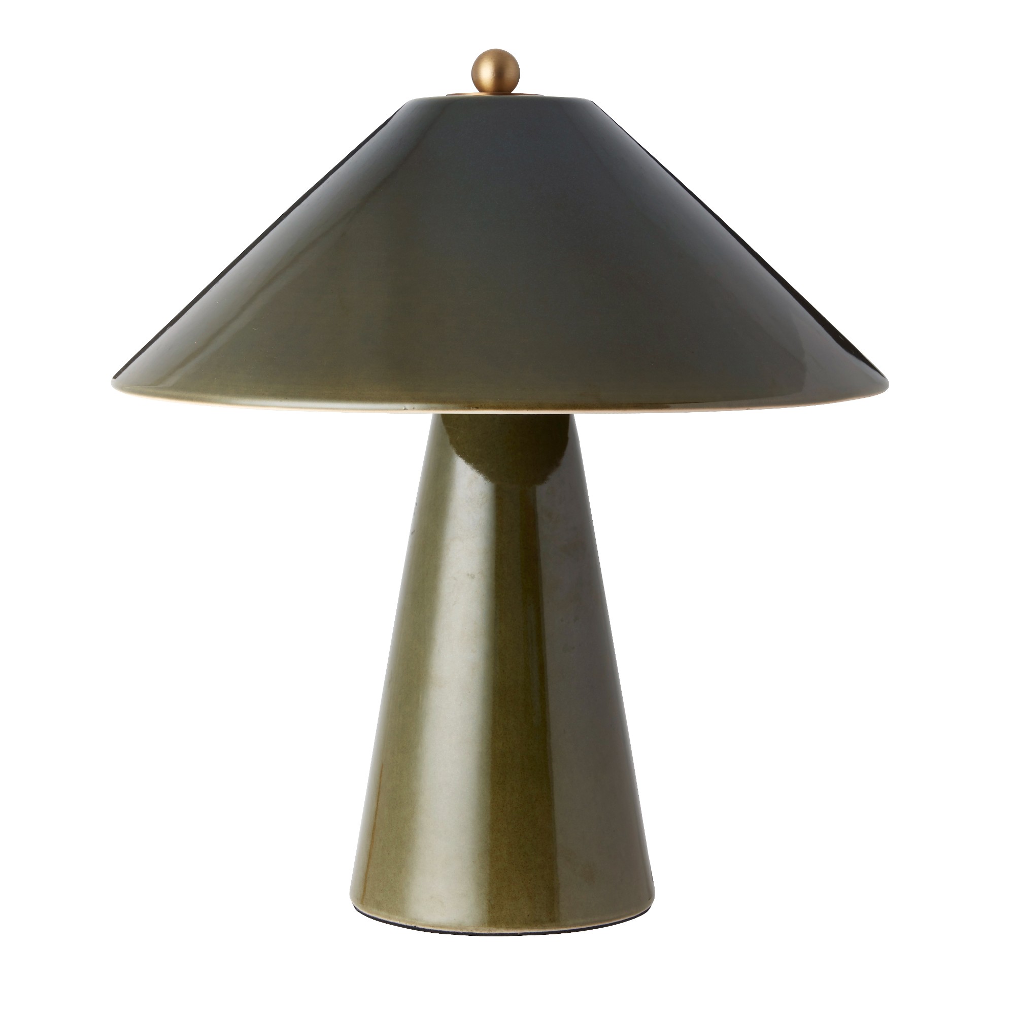 M&amp;amp;S All Over Ceramic Table Lamp Green
