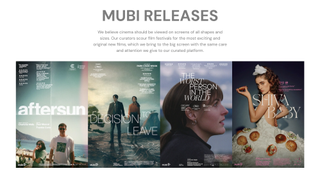 A screenshot of the Mubi interface, showcasing some of the platform's top new releases this year.