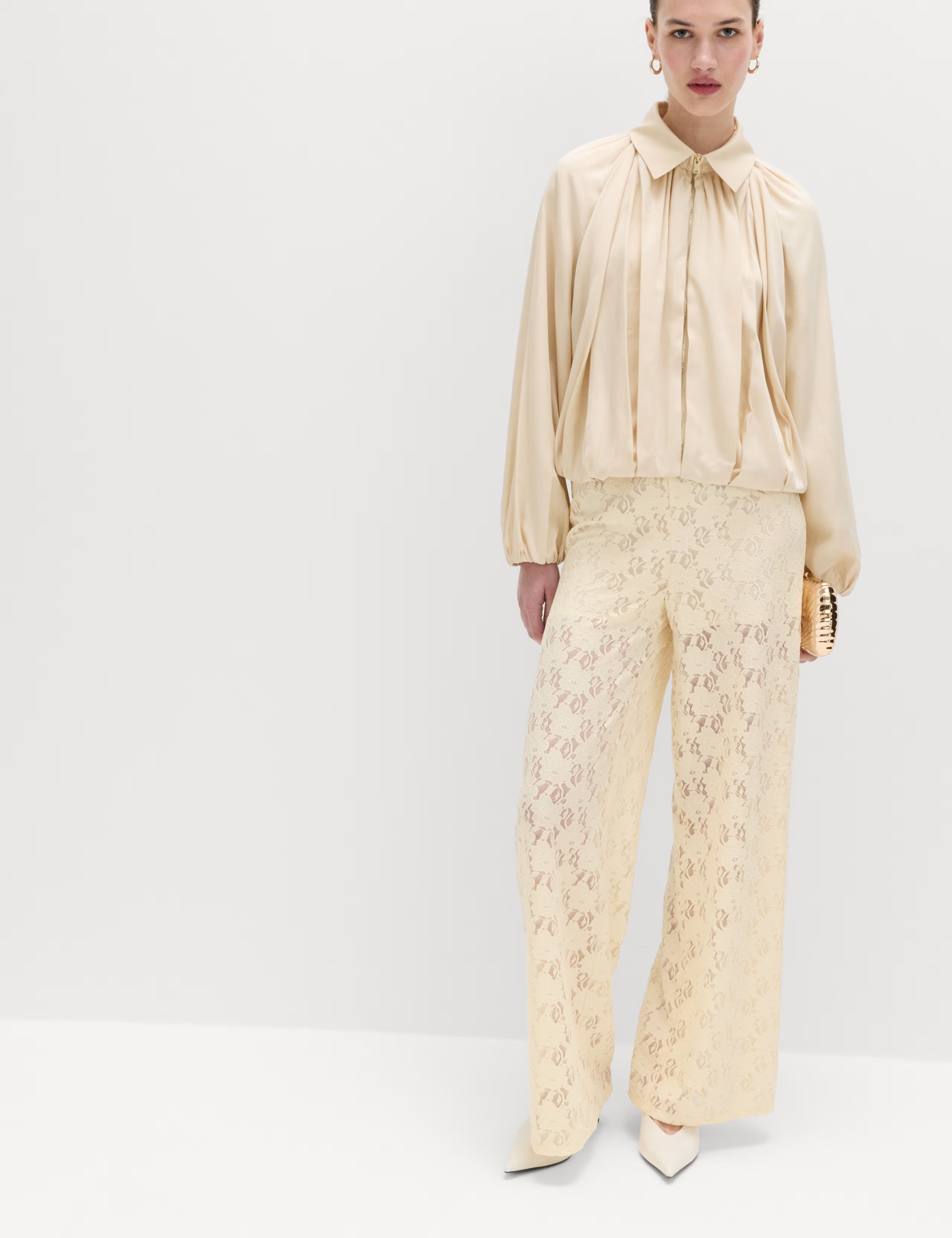 Lace Wide Leg Trousers
