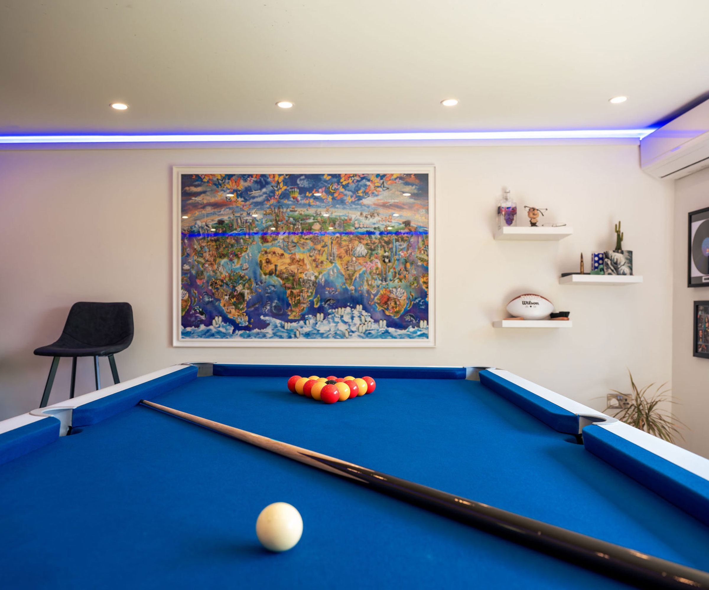 games room with a pool table in a garden room
