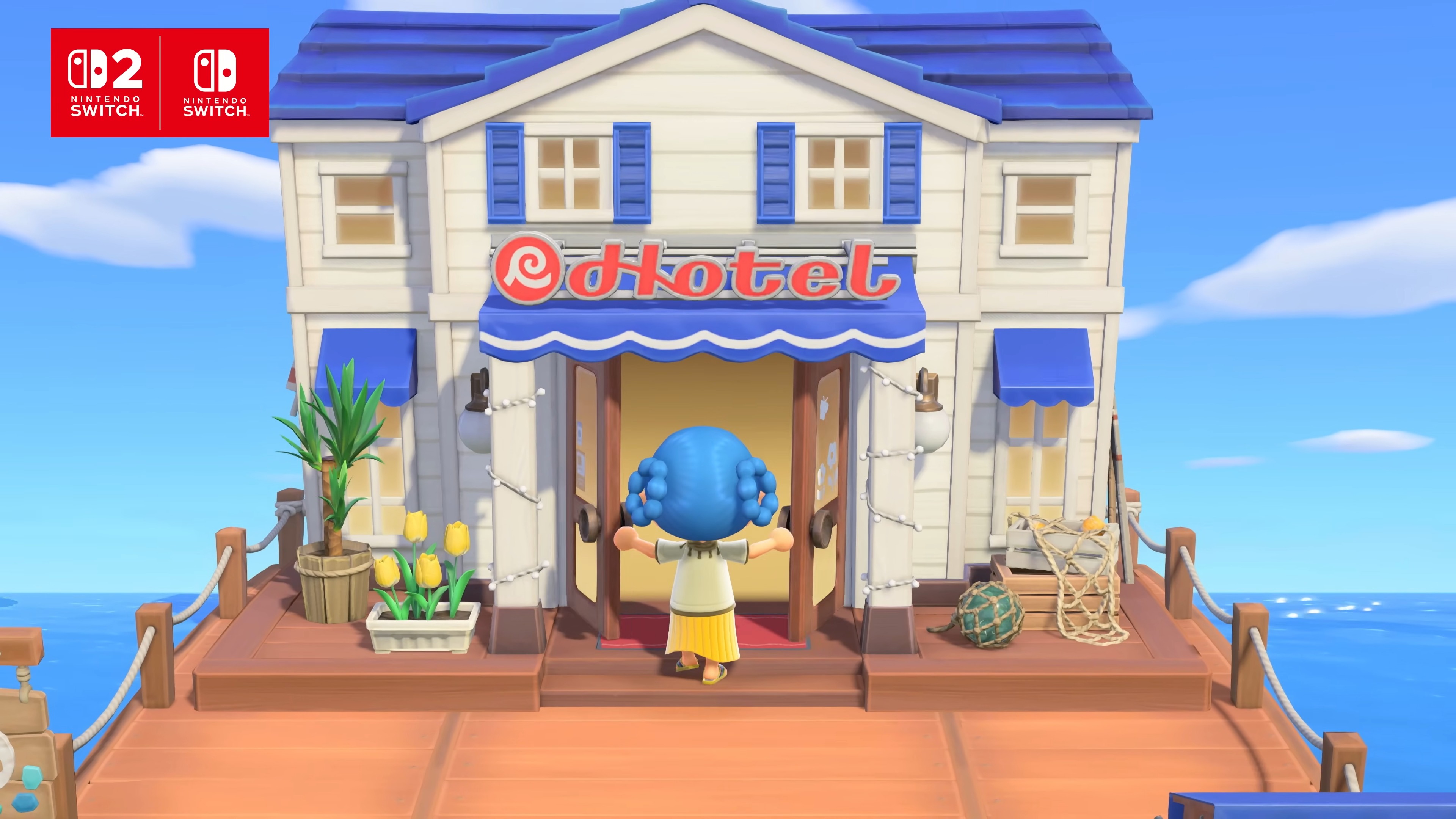 The new Resort Hotel added to the pier for every Animal Crossing: New Horizons island with Update 3.0