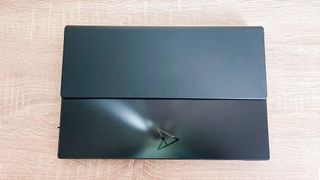 Asus Zenbook 17 Fold OLED review unit closed on desk