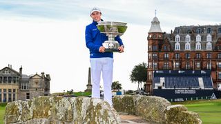 Matt Fitzpatrick with the Alfred Dunhill Links Championship trophy