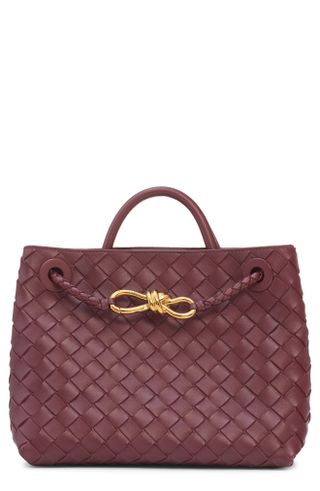 Bottega Veneta, Tas Bahu Kecil Andiamo Intrecciato