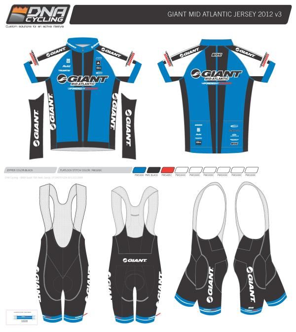 The Giant Mid-Atlantic team's kit for 2012