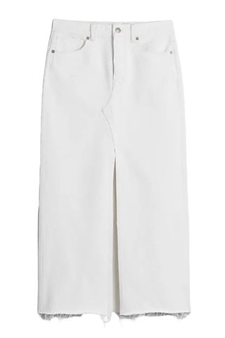 Madewell The Rilee Denim Midi Skirt (Was $110) 