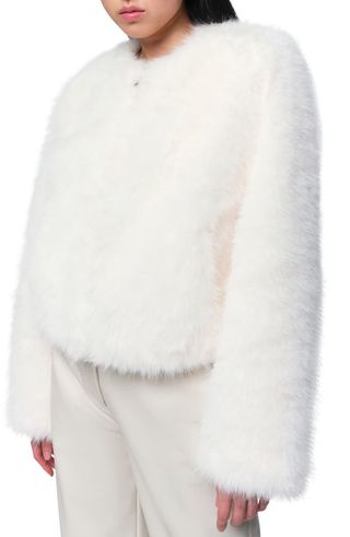 Uma Crop Zip Front Pluche™ Faux Fur Coat