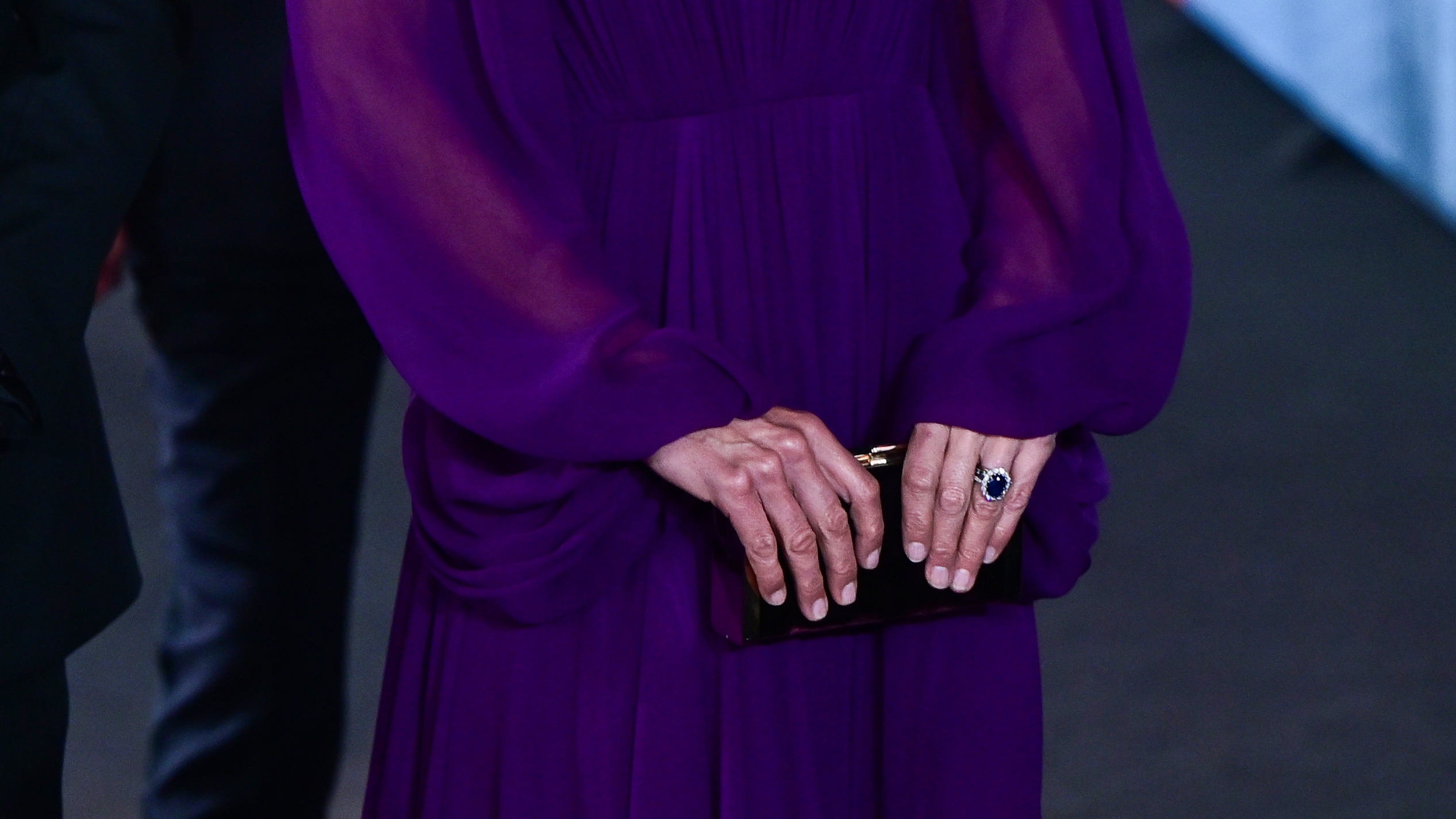 Kate Middleton attends the Digger premiere in London on September 22nd 2026, wearing short squoval nails with sheer milky polish
