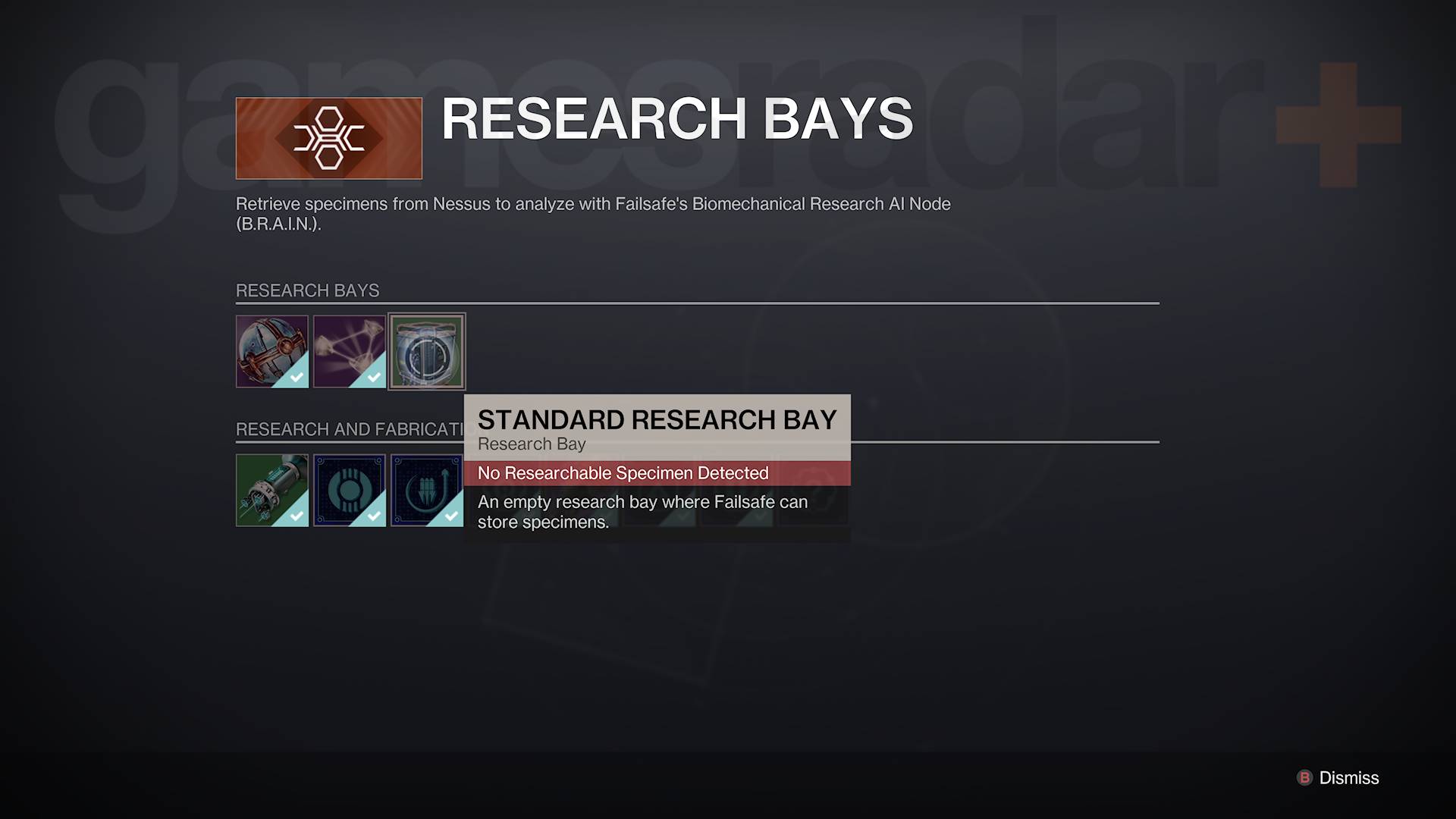 Destiny 2 Echoes NES003 research bay not unlocked